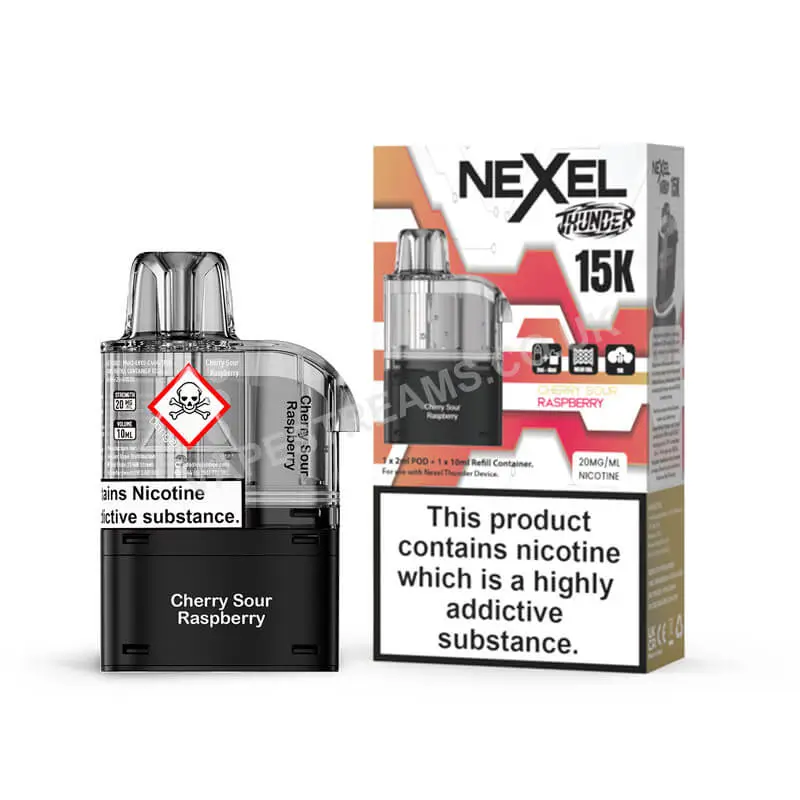 Nexel Thunder 15K Cherry Sour Raspberry Pods
